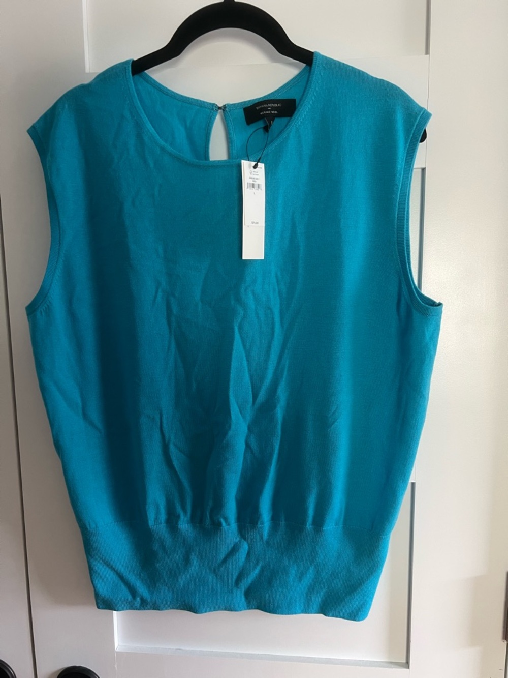 Banana Republic Sleeveless Knit Shell Top - Blue
